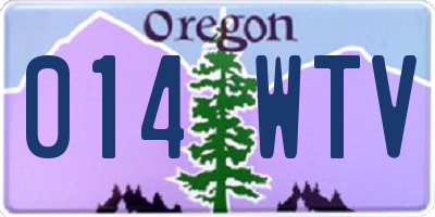 OR license plate 014WTV