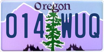 OR license plate 014WUQ
