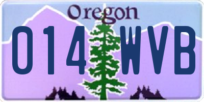 OR license plate 014WVB