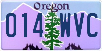 OR license plate 014WVC