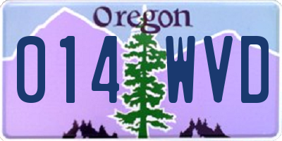 OR license plate 014WVD