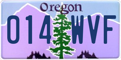 OR license plate 014WVF