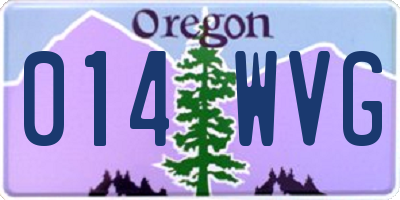 OR license plate 014WVG