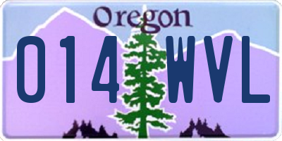 OR license plate 014WVL