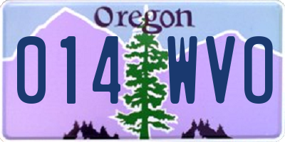 OR license plate 014WVO
