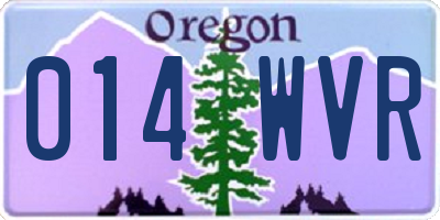 OR license plate 014WVR
