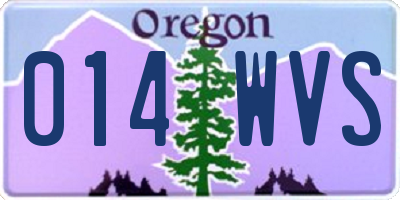 OR license plate 014WVS