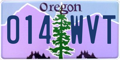 OR license plate 014WVT
