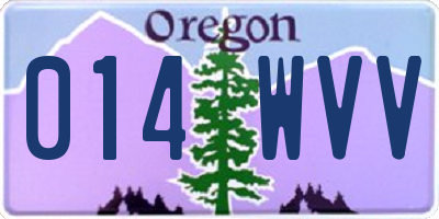 OR license plate 014WVV
