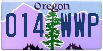 OR license plate 014WWP