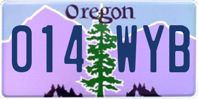 OR license plate 014WYB