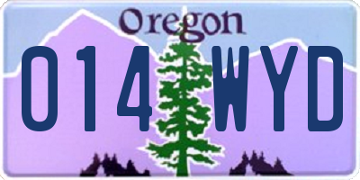 OR license plate 014WYD