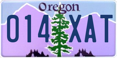 OR license plate 014XAT