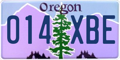 OR license plate 014XBE