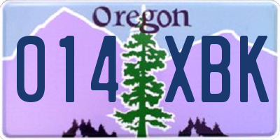 OR license plate 014XBK