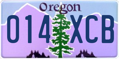 OR license plate 014XCB