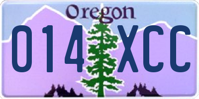OR license plate 014XCC