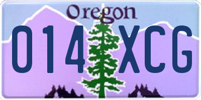 OR license plate 014XCG