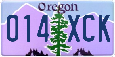 OR license plate 014XCK