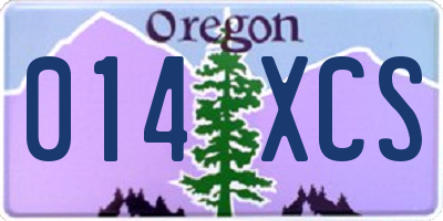 OR license plate 014XCS