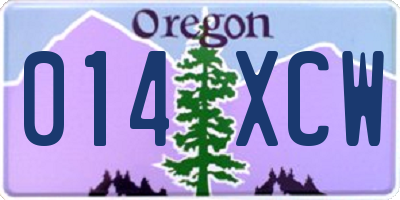 OR license plate 014XCW