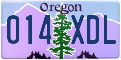 OR license plate 014XDL