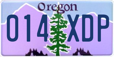 OR license plate 014XDP