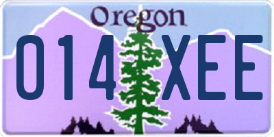 OR license plate 014XEE