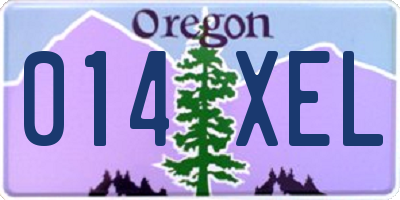 OR license plate 014XEL