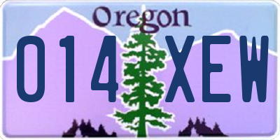 OR license plate 014XEW