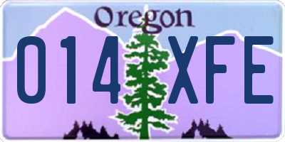 OR license plate 014XFE