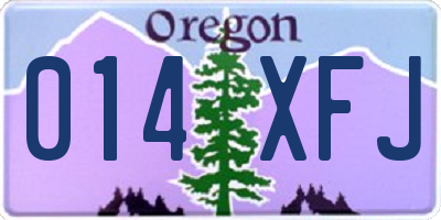 OR license plate 014XFJ