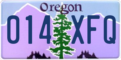 OR license plate 014XFQ