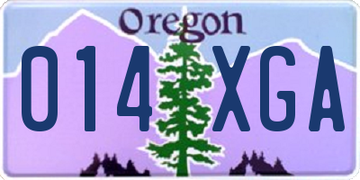 OR license plate 014XGA