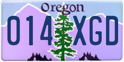OR license plate 014XGD