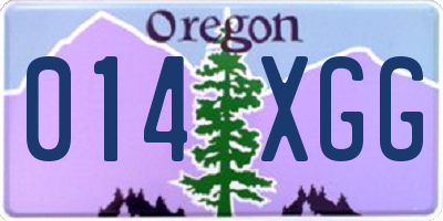 OR license plate 014XGG