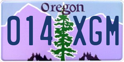 OR license plate 014XGM