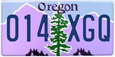 OR license plate 014XGQ