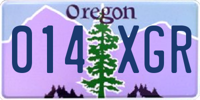 OR license plate 014XGR