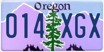 OR license plate 014XGX