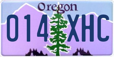 OR license plate 014XHC
