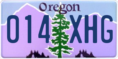 OR license plate 014XHG