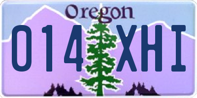 OR license plate 014XHI