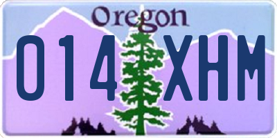 OR license plate 014XHM