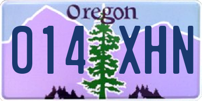 OR license plate 014XHN