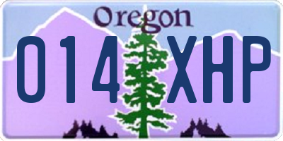 OR license plate 014XHP