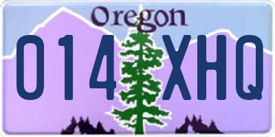 OR license plate 014XHQ