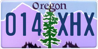 OR license plate 014XHX