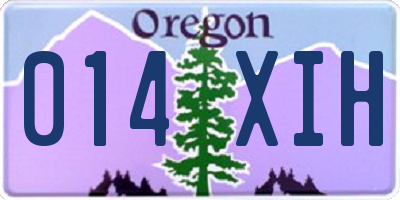OR license plate 014XIH