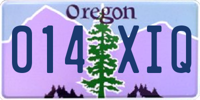 OR license plate 014XIQ